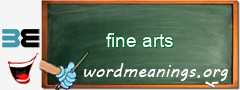WordMeaning blackboard for fine arts